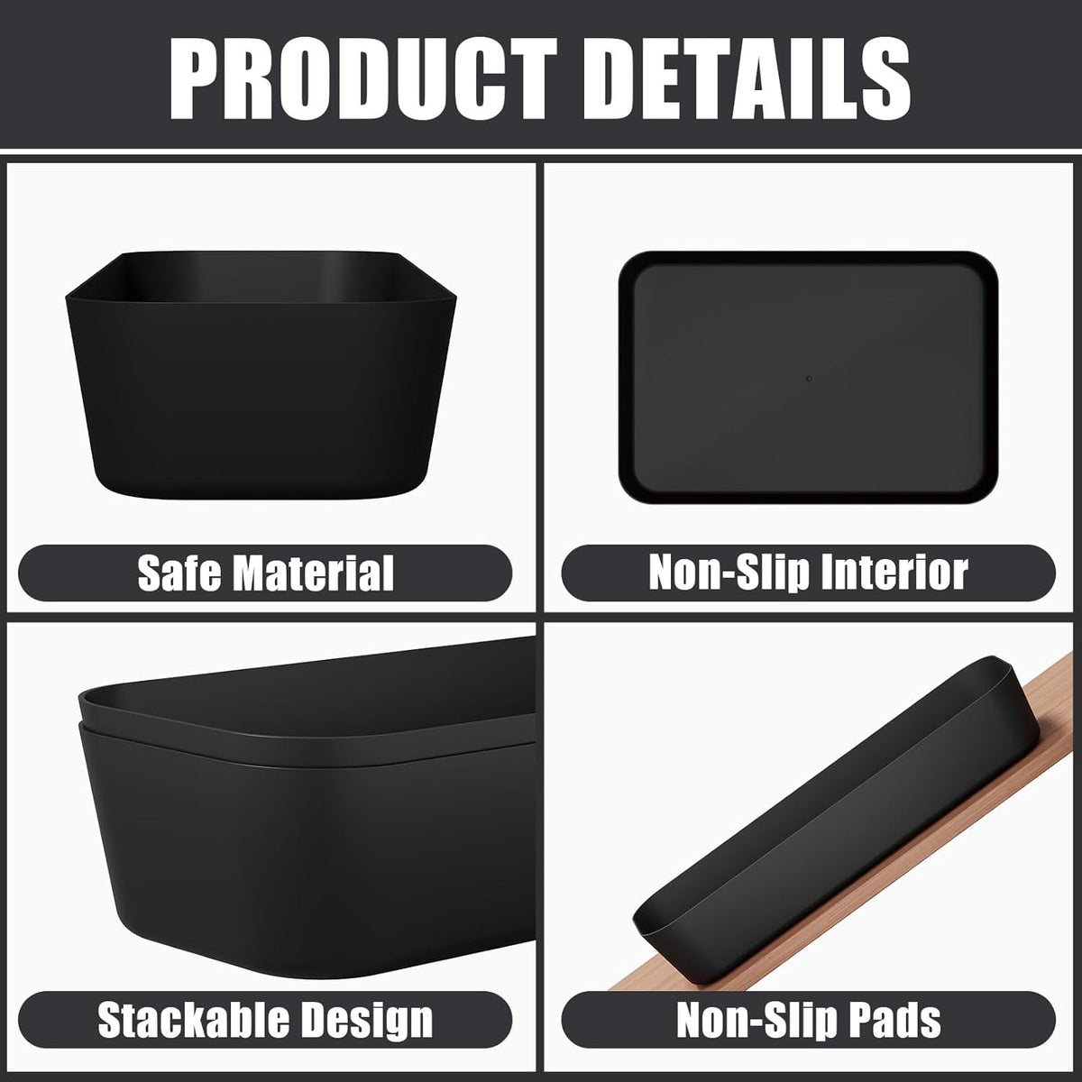 Drawer Organizers Bins for Bathroom Makeup Desk Office