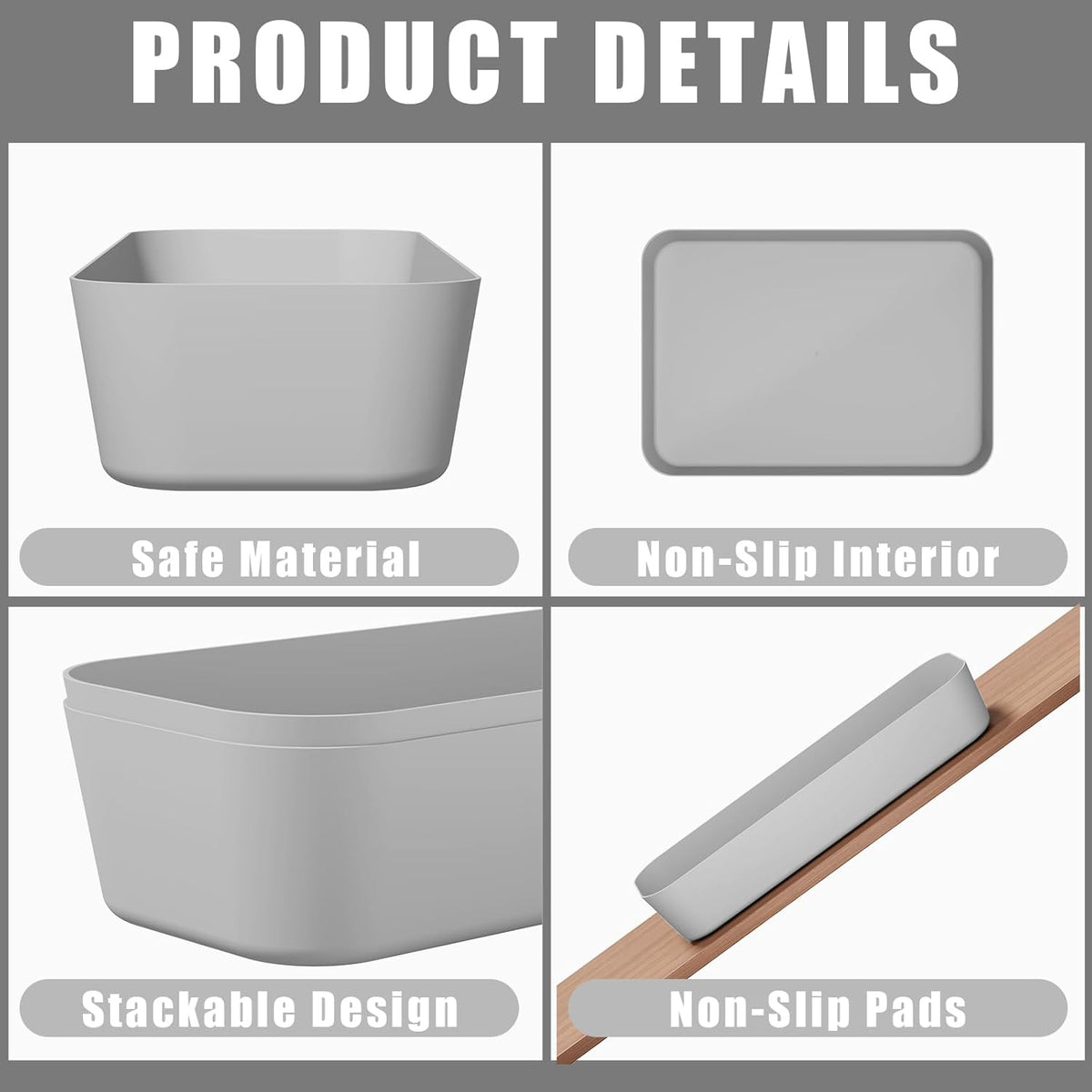 Drawer Organizers Bins for Bathroom Makeup Desk Office