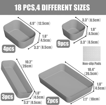 Drawer Organizers Bins for Bathroom Makeup Desk Office