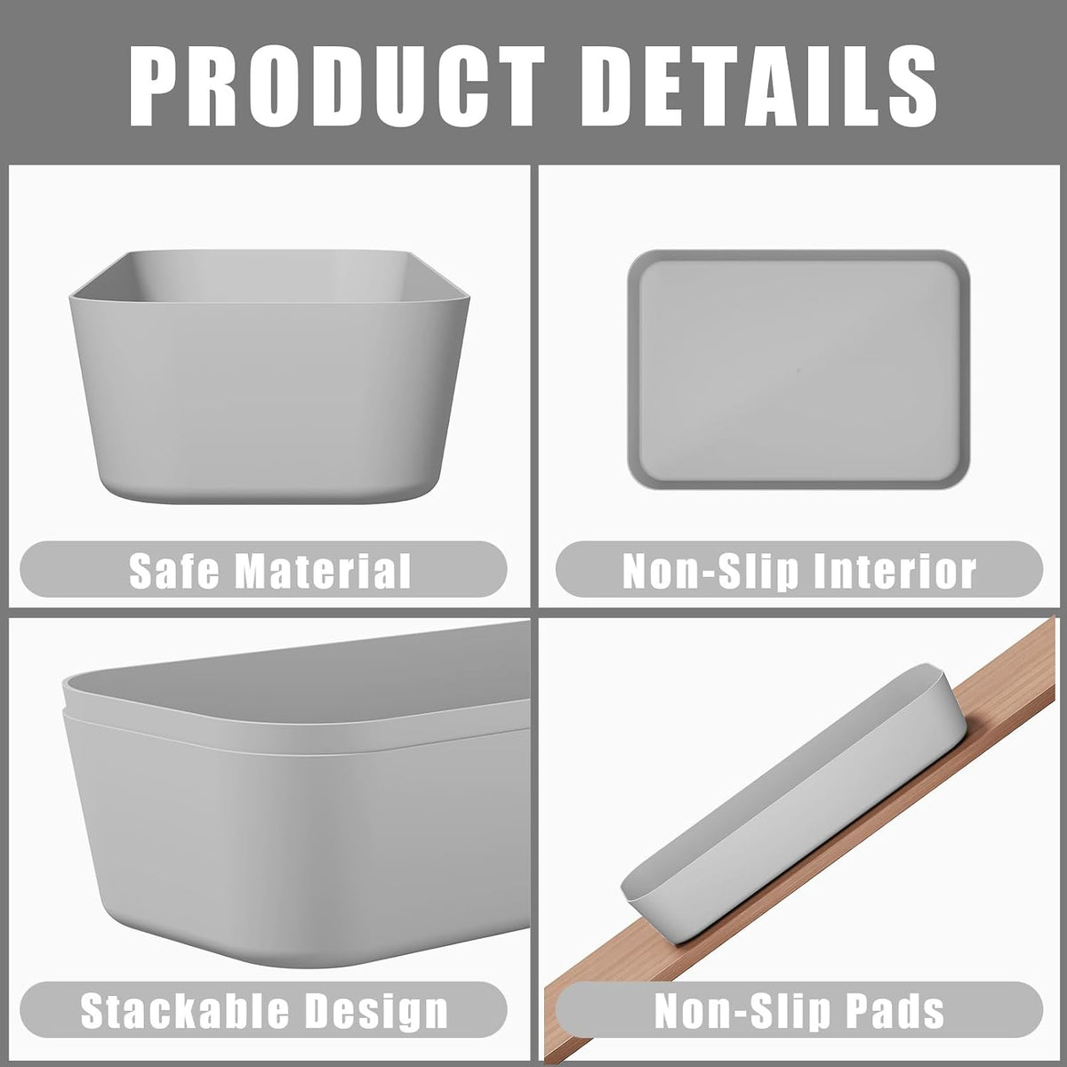 Drawer Organizers Bins for Bathroom Makeup Desk Office