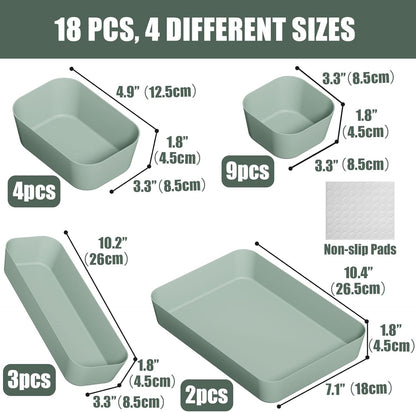 Drawer Organizers Bins for Bathroom Makeup Desk Office