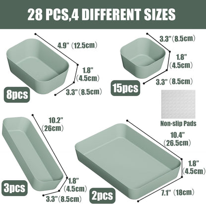 Drawer Organizers Bins for Bathroom Makeup Desk Office