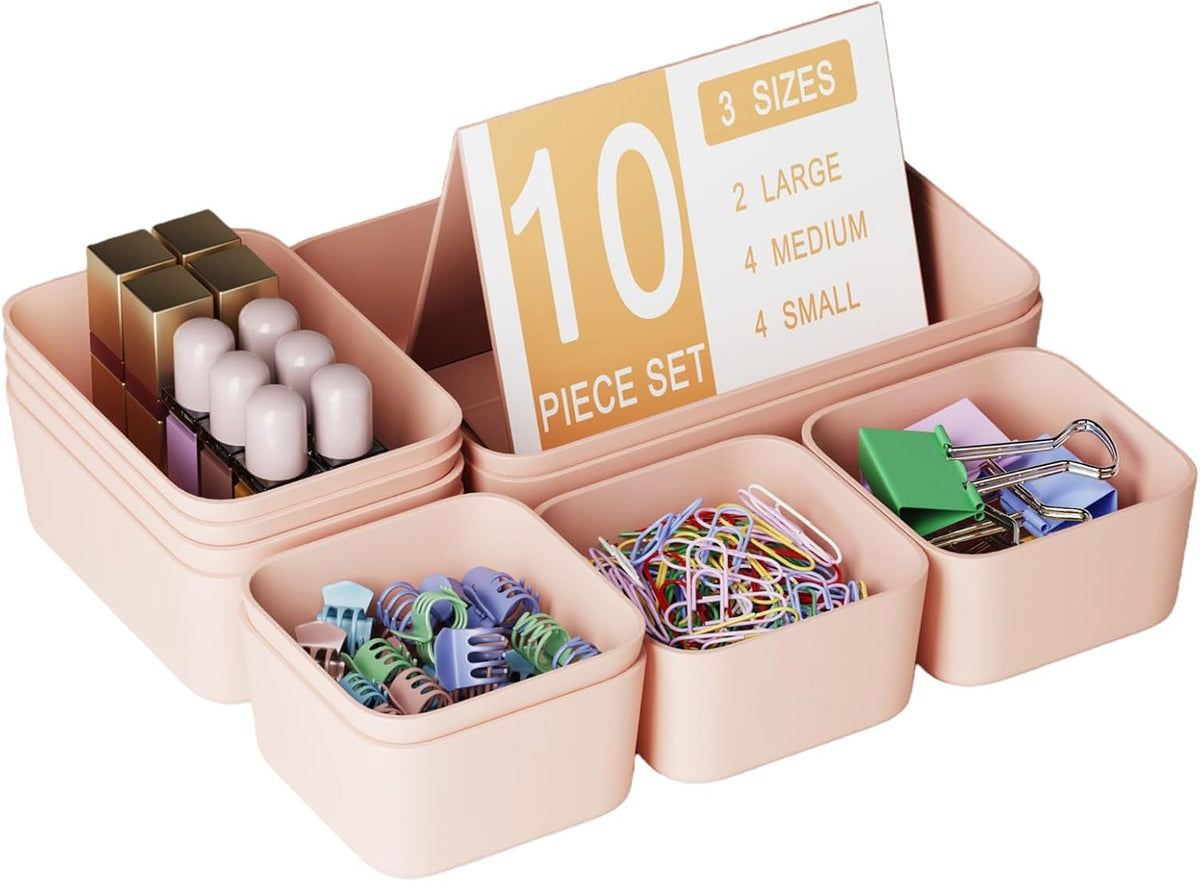 Drawer Organizers Bins for Bathroom Makeup Desk Office