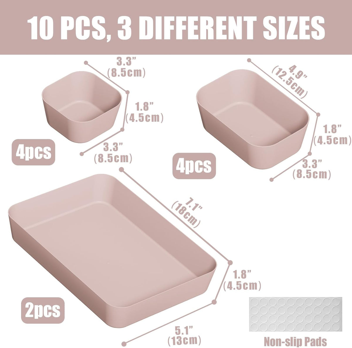 Drawer Organizers Bins for Bathroom Makeup Desk Office