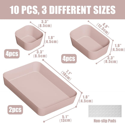 Drawer Organizers Bins for Bathroom Makeup Desk Office