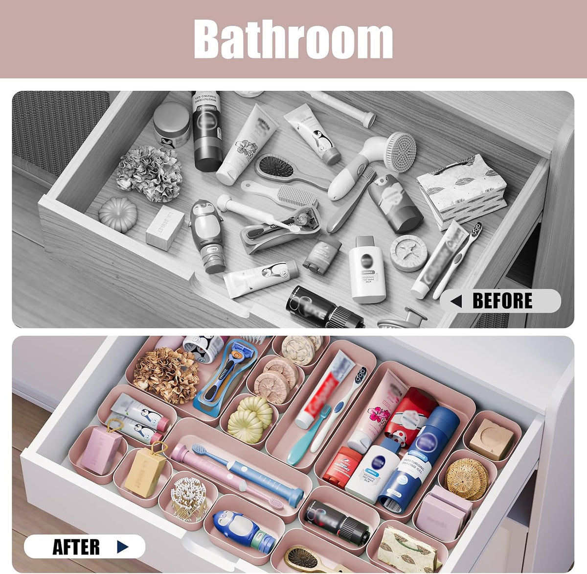 Drawer Organizers Bins for Bathroom Makeup Desk Office