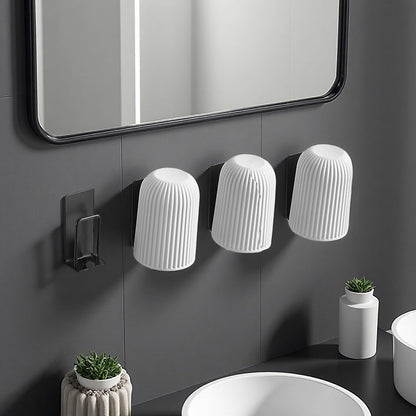 2pcs Mug Hooks Wall-Mounted Mug Holder, Coffee Cups Holder Hanger no Drilling,Mug Rack Hooks with 4 Cup Holders,RV Must Haves Cups Storage Hooks for Kitchen,Living Room,Office (Black)