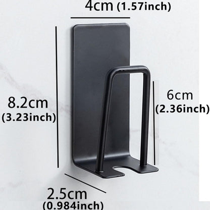 2pcs Mug Hooks Wall-Mounted Mug Holder, Coffee Cups Holder Hanger no Drilling,Mug Rack Hooks with 4 Cup Holders,RV Must Haves Cups Storage Hooks for Kitchen,Living Room,Office (Black)