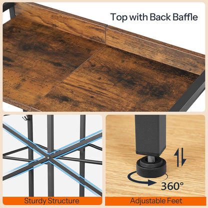 5 Gallon Water Jug Holder 6 Bottles, Water Jug Rack, 3 Tier Water Bottle Holder with X-Shape Reinforcement, for Kitchen, Living Room, Office, Rustic Brown and Black BF03ST01