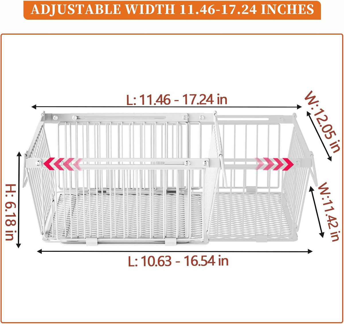 Large Freezer Organizer Bins，Upgraded Bottom Leak-Proof net，Fit 10 to 20 Cu.Ft Deep Freezer，2Pack， Expandable Stackable Chest Freezer Organizer Bins , for Fridge, Deep Freezer, Cabinet（White）