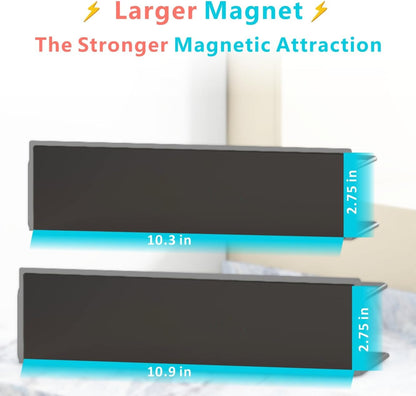 Magnetic Spice Rack For Refrigerator, Magnetic Fridge Shelf For Kitchen, Magnetic Shelf For Fridge Space Saving Black With Magnetic Paper Towel Holder