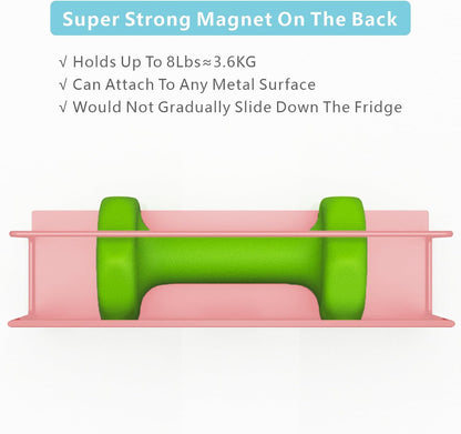 Magnetic Spice Rack For Refrigerator, Magnetic Fridge Shelf For Kitchen, Magnetic Shelf For Fridge Space Saving Black With Magnetic Paper Towel Holder