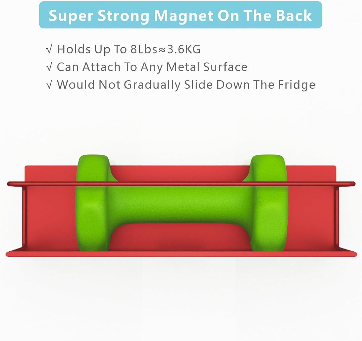 Magnetic Spice Rack For Refrigerator, Magnetic Fridge Shelf For Kitchen, Magnetic Shelf For Fridge Space Saving Black With Magnetic Paper Towel Holder
