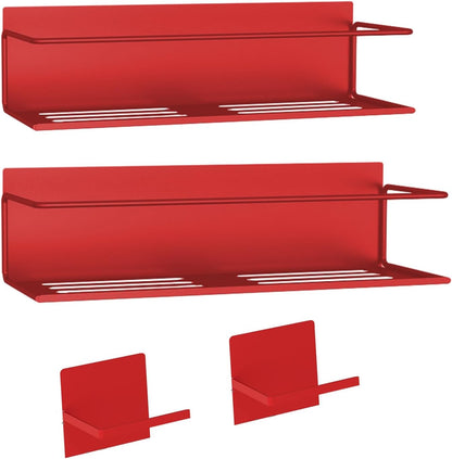 Magnetic Spice Rack For Refrigerator, Magnetic Fridge Shelf For Kitchen, Magnetic Shelf For Fridge Space Saving Black With Magnetic Paper Towel Holder