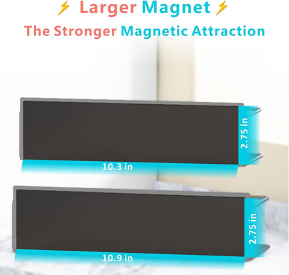 Magnetic Spice Rack For Refrigerator, Magnetic Fridge Shelf For Kitchen, Magnetic Shelf For Fridge Space Saving Black With Magnetic Paper Towel Holder