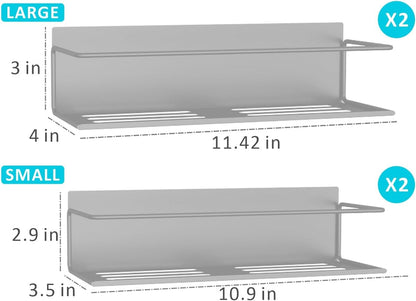 Magnetic Spice Rack For Refrigerator, Magnetic Fridge Shelf For Kitchen, Magnetic Shelf For Fridge Space Saving Black With Magnetic Paper Towel Holder