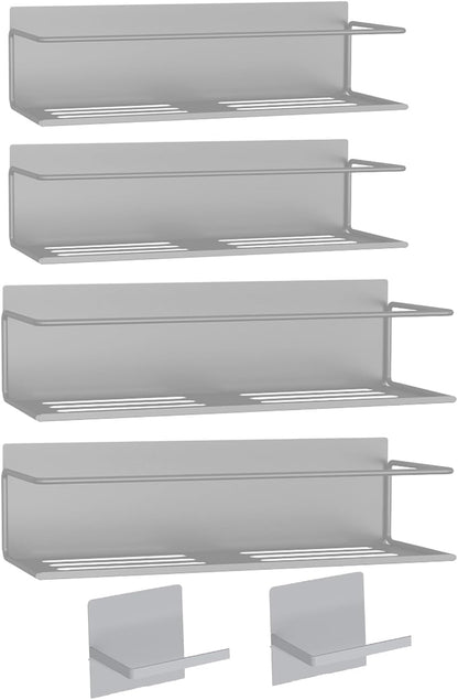 Magnetic Spice Rack For Refrigerator, Magnetic Fridge Shelf For Kitchen, Magnetic Shelf For Fridge Space Saving Black With Magnetic Paper Towel Holder