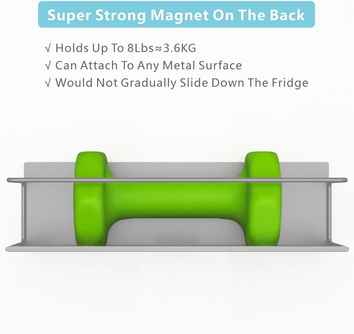 Magnetic Spice Rack For Refrigerator, Magnetic Fridge Shelf For Kitchen, Magnetic Shelf For Fridge Space Saving Black With Magnetic Paper Towel Holder