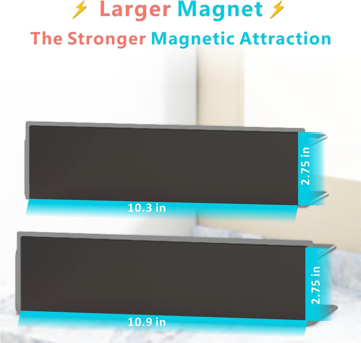 Magnetic Spice Rack For Refrigerator, Magnetic Fridge Shelf For Kitchen, Magnetic Shelf For Fridge Space Saving Black With Magnetic Paper Towel Holder