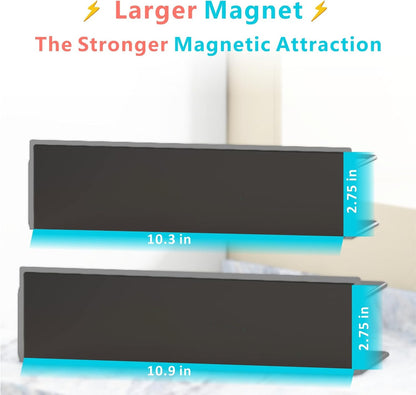 Magnetic Spice Rack For Refrigerator, Magnetic Fridge Shelf For Kitchen, Magnetic Shelf For Fridge Space Saving Black With Magnetic Paper Towel Holder
