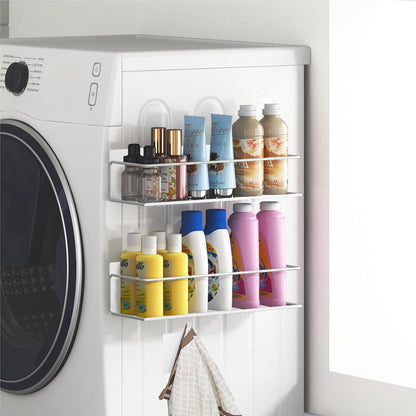 Magnetic Spice Rack For Refrigerator, Magnetic Fridge Shelf For Kitchen, Magnetic Shelf For Fridge Space Saving Black With Magnetic Paper Towel Holder