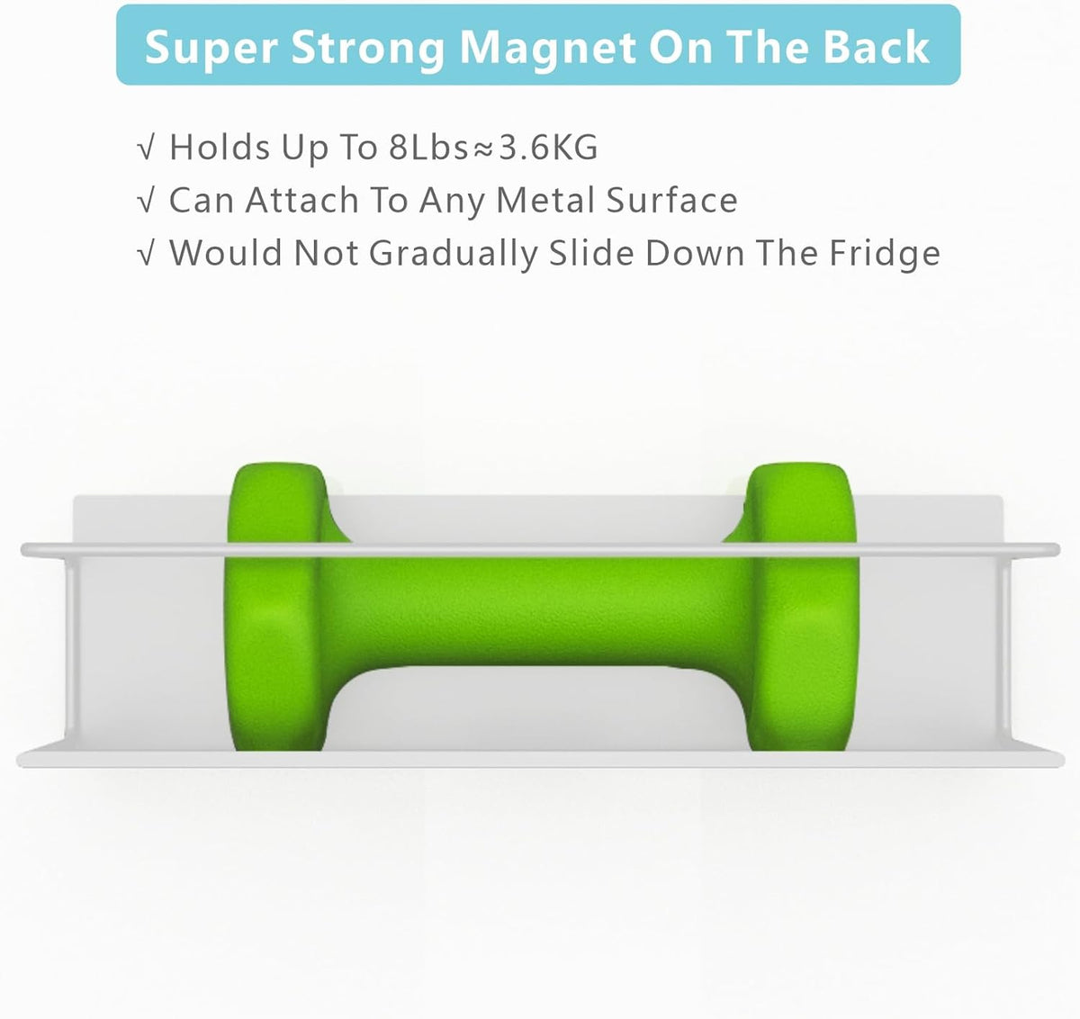 Magnetic Spice Rack For Refrigerator, Magnetic Fridge Shelf For Kitchen, Magnetic Shelf For Fridge Space Saving Black With Magnetic Paper Towel Holder