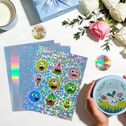 Printable Transparent Sticker Paper, Laser & Inkjet Printable 8.5 x 11 Inches Dries Quickly Stickers Clear Label 22 pcs