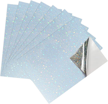 Printable Transparent Sticker Paper, Laser & Inkjet Printable 8.5 x 11 Inches Dries Quickly Stickers Clear Label 22 pcs