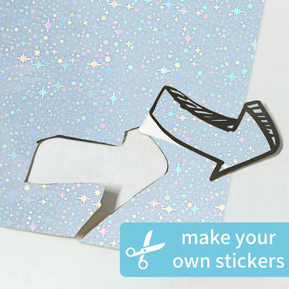 Printable Transparent Sticker Paper, Laser & Inkjet Printable 8.5 x 11 Inches Dries Quickly Stickers Clear Label 22 pcs