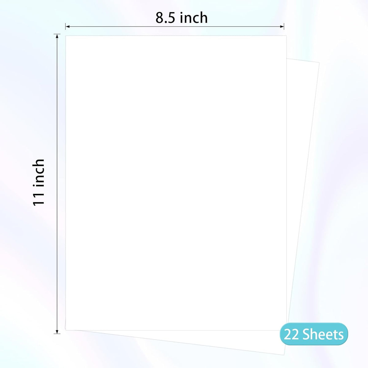 Printable Transparent Sticker Paper, Laser & Inkjet Printable 8.5 x 11 Inches Dries Quickly Stickers Clear Label 22 pcs