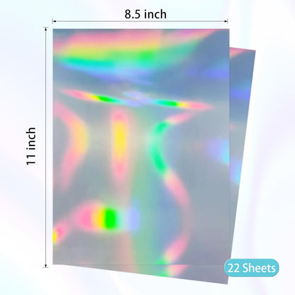 Printable Transparent Sticker Paper, Laser & Inkjet Printable 8.5 x 11 Inches Dries Quickly Stickers Clear Label 22 pcs