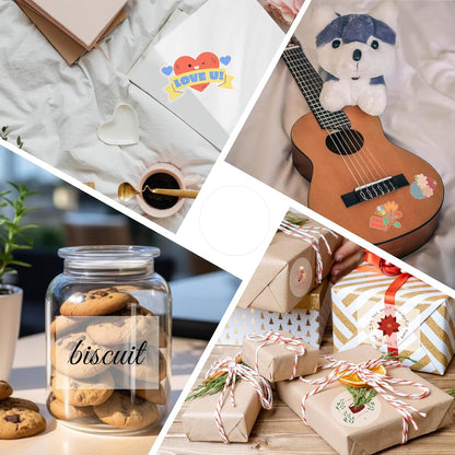 Printable Transparent Sticker Paper, Laser & Inkjet Printable 8.5 x 11 Inches Dries Quickly Stickers Clear Label 22 pcs