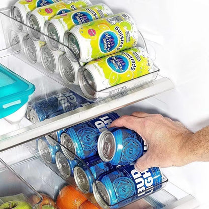 Stacking Can Dispenser，Soda Can Organizer for Pantry,Soda Can Drink Organizer Dispenser for Refrigerator Fridge Pantry，Refrigerator Organizers and Storage Sack Canning Racks，1 Pack