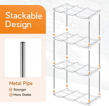 Water Bottle Organizer for Stanley 40 oz Tumbler, Stackable Tumbler Storage, Water Bottle Organizer for Cabinet, Pantry Kitchen Storage & Organization for Stanley Cup - Hold 9 Bottles