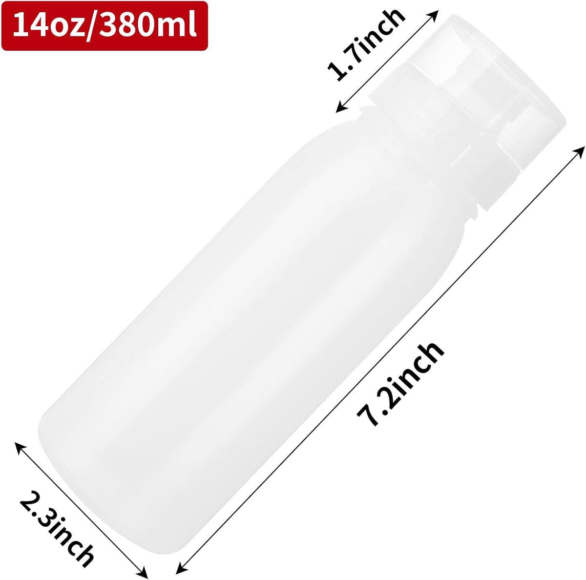 Porous Condiment Squeeze Bottles, Salad Dressing Container, Squeeze Bottles for Sauces, Botellas Exprimibles de Condimentos 3-Pack 13 oz (380ml), Syrup Dispenser Great for Ketchup, Salad, BBQ Sauce