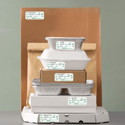 Food Labels Dissolvable - Leaves No Adhesive Residue Dissolves in Water in 30 Seconds Perfect for Reusable Containers - 500 Labels Per Roll
