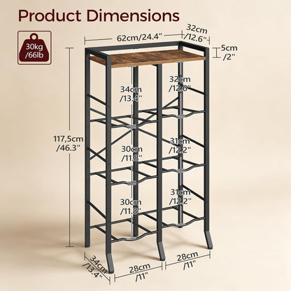 5 Gallon Water Jug Holder for 6 Bottles, 3-Tier Water Jug Stand