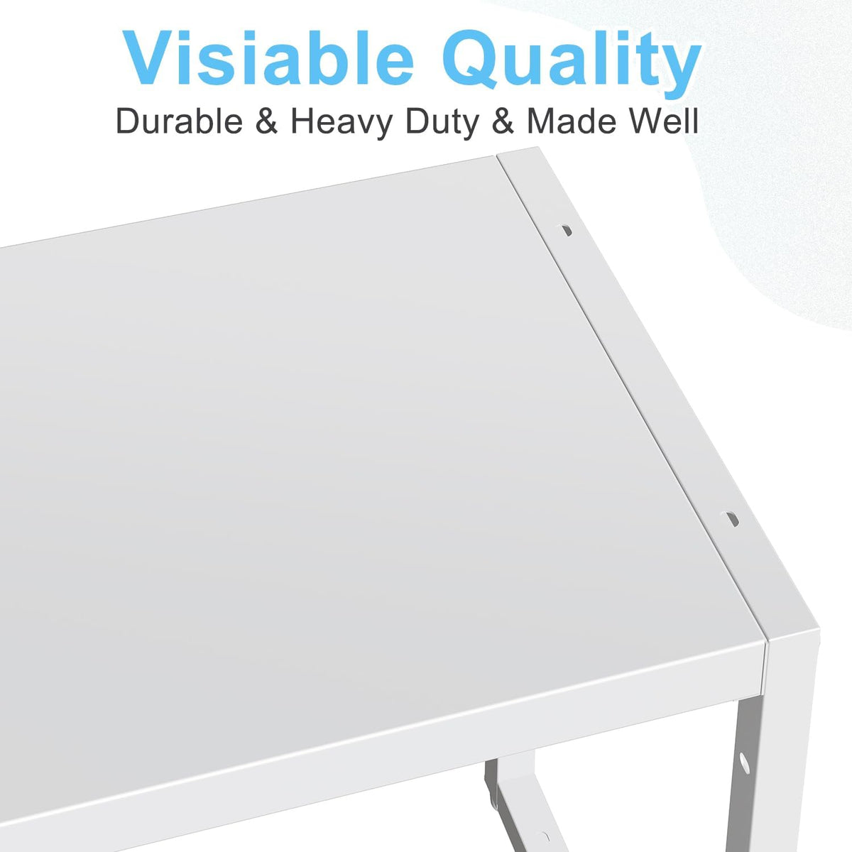 Expandable Kitchen Storage Shelves,110LBS Heavy Duty Metal Shelving Units and Storage For Small Appliance, Adjustable Stackble Storage Shelf Organizer For Kitchen Cabinet Pantry Warehouse Garage,White