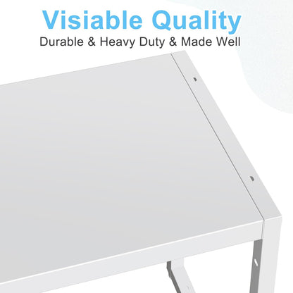 Expandable Kitchen Storage Shelves,110LBS Heavy Duty Metal Shelving Units and Storage For Small Appliance, Adjustable Stackble Storage Shelf Organizer For Kitchen Cabinet Pantry Warehouse Garage,White