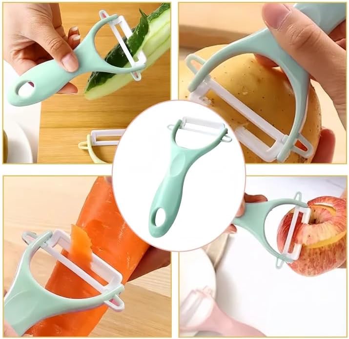 2PCS Lemon and Onion Storage Containers with Peeler, Freshness Keepers for Lemon and Onion, Ideal for Fridge Vegetable Crisper, Keeps Food Fresh Longer