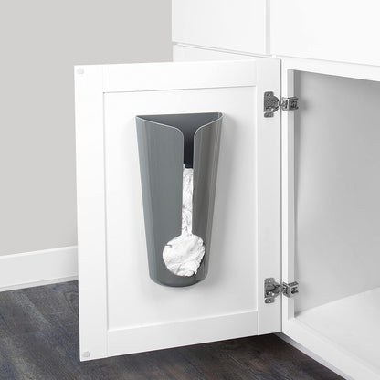 Plastic Bag Holders for Grocery Bags Dark Gray, Wall Mount Plastic Grocery Bag Dispenser Organizer for Cabinet Doors Kitchen Storage, Under Sink Plastic Grocery Trash Recycle Bag Organization