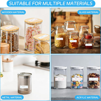 1000 Pcs Removable Freezer Labels with Perforation Line, 1x3 Inch Waterproof Oil Resistant Food Storage Stickers, No Residue Easy Peel Date Content Labels for Kitchen Containers, Jars, Restaurants