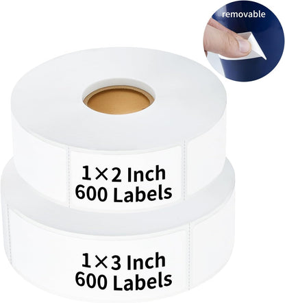 1000 Pcs Removable Freezer Labels with Perforation Line, 1x3 Inch Waterproof Oil Resistant Food Storage Stickers, No Residue Easy Peel Date Content Labels for Kitchen Containers, Jars, Restaurants