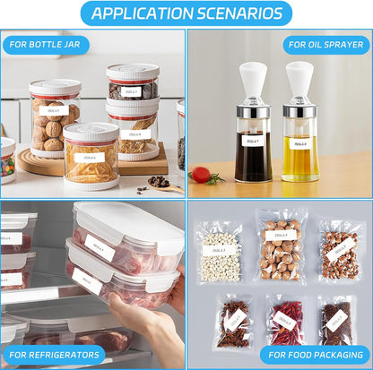 1000 Pcs Removable Freezer Labels with Perforation Line, 1x3 Inch Waterproof Oil Resistant Food Storage Stickers, No Residue Easy Peel Date Content Labels for Kitchen Containers, Jars, Restaurants