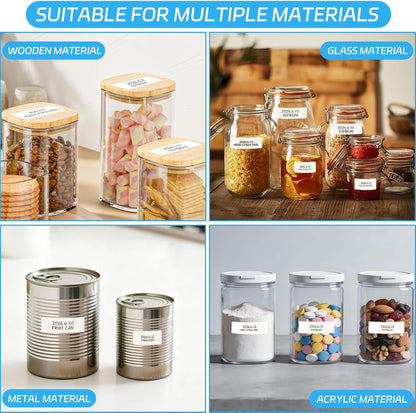 1000 Pcs Removable Freezer Labels with Perforation Line, 1x3 Inch Waterproof Oil Resistant Food Storage Stickers, No Residue Easy Peel Date Content Labels for Kitchen Containers, Jars, Restaurants