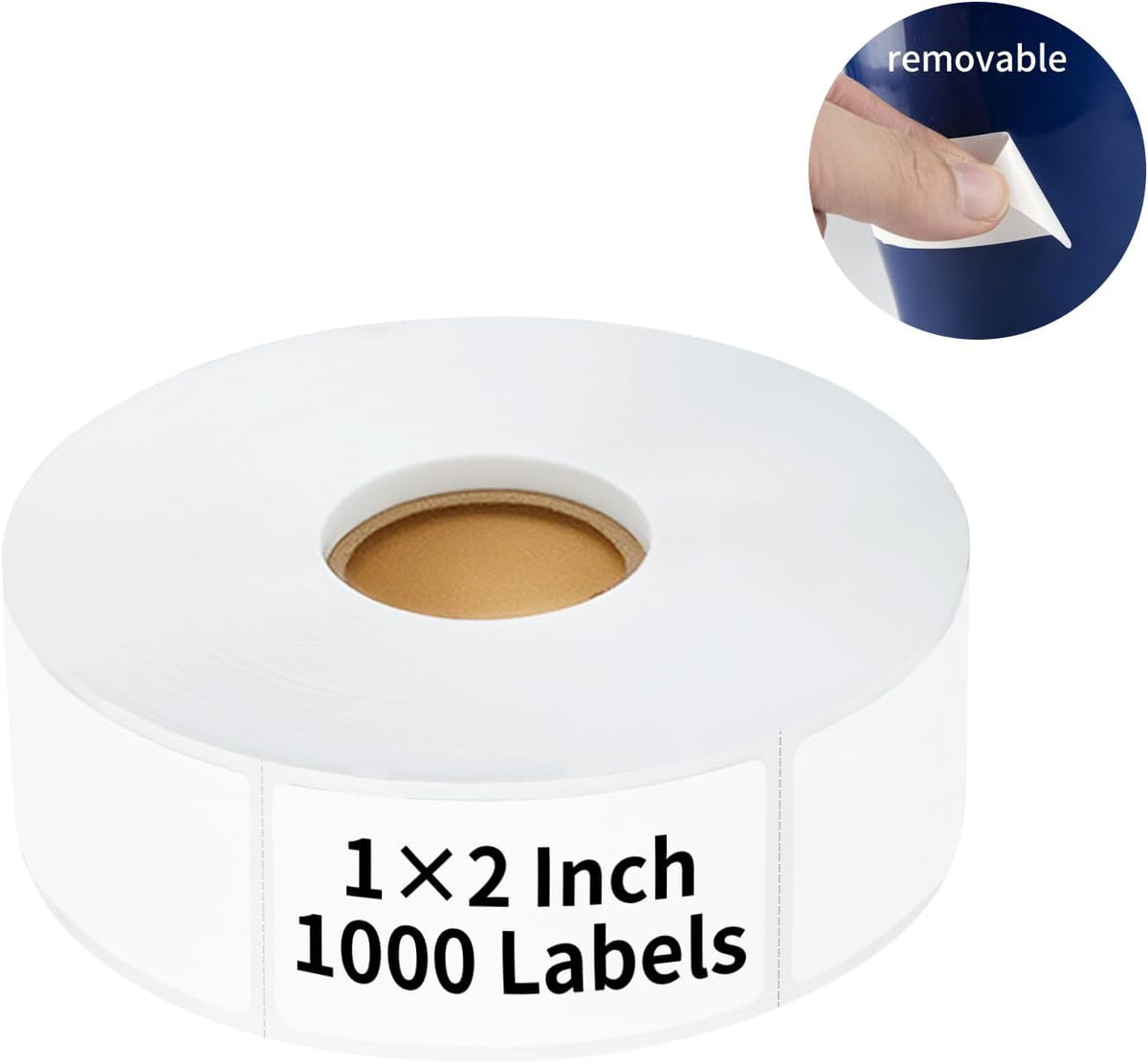 1000 Pcs Removable Freezer Labels with Perforation Line, 1x3 Inch Waterproof Oil Resistant Food Storage Stickers, No Residue Easy Peel Date Content Labels for Kitchen Containers, Jars, Restaurants