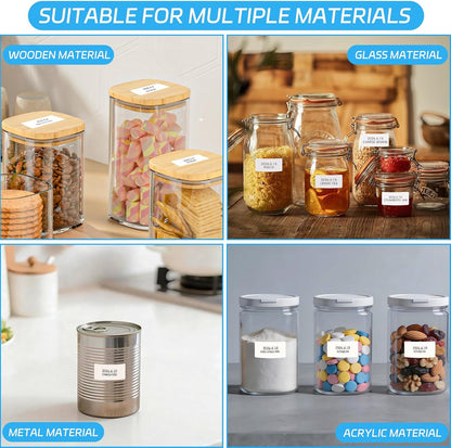 1000 Pcs Removable Freezer Labels with Perforation Line, 1x3 Inch Waterproof Oil Resistant Food Storage Stickers, No Residue Easy Peel Date Content Labels for Kitchen Containers, Jars, Restaurants