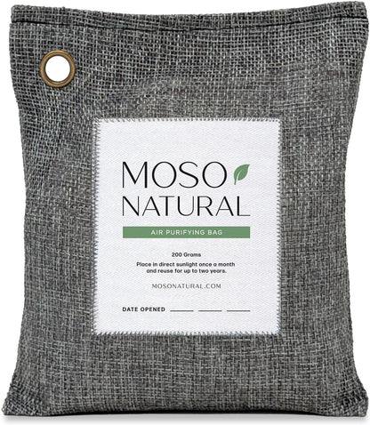 Air Purifying Bag 200g, Charcoal Odor Absorber, Car Odor Eliminator & Closet Deodorizer for Home & Pet, Lasts 2 Years, Unscented Bamboo Charcoal Bags, HGTV Editors' Pick