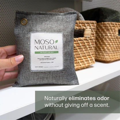 Air Purifying Bag 200g, Charcoal Odor Absorber, Car Odor Eliminator & Closet Deodorizer for Home & Pet, Lasts 2 Years, Unscented Bamboo Charcoal Bags, HGTV Editors' Pick