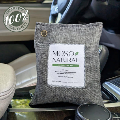 Air Purifying Bag 200g, Charcoal Odor Absorber, Car Odor Eliminator & Closet Deodorizer for Home & Pet, Lasts 2 Years, Unscented Bamboo Charcoal Bags, HGTV Editors' Pick